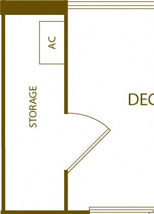 Residence 3 - 1 Bedroom 1 Bath Floor Plan Layout - 750 Square Feet